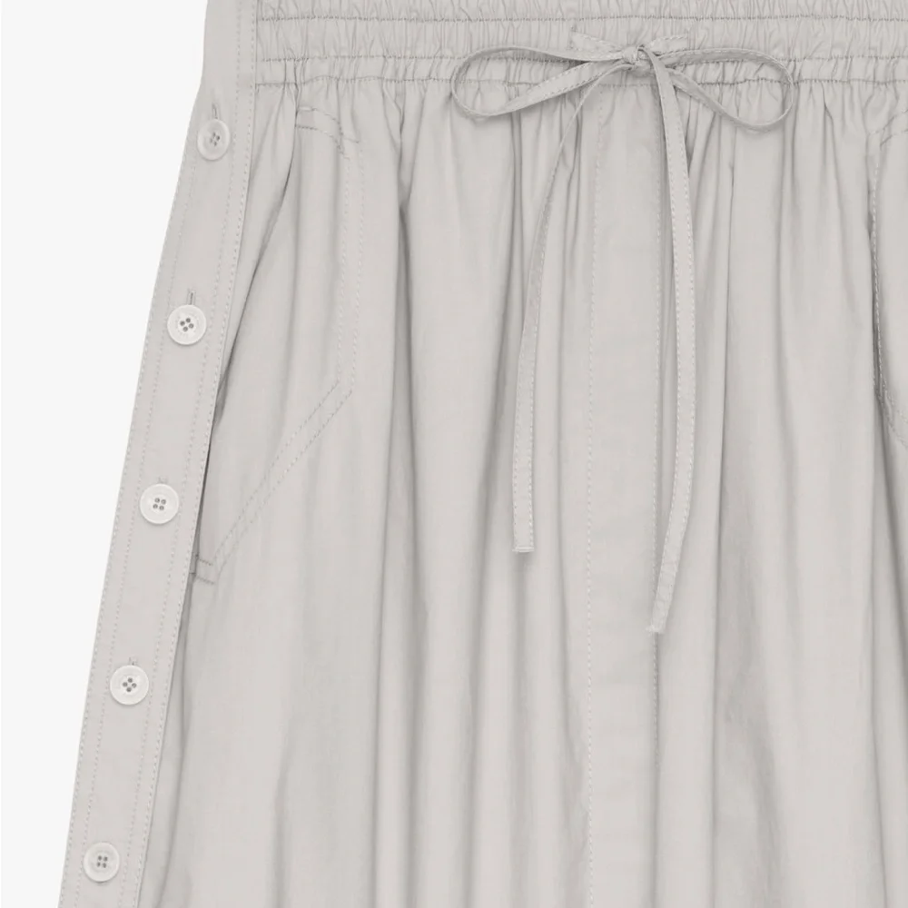 Zara SRPLS limited edition grey/ beige Drawstring Skirt